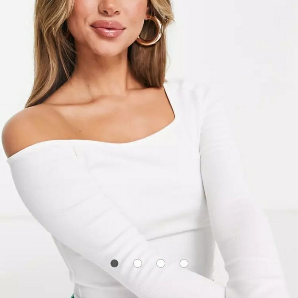 4TH & Reckless Asymmetric neck line white top